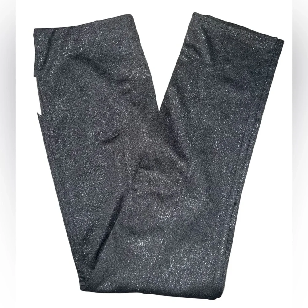 Live To Be Spoiled Women’s Black Gold Glitter Knit Leggings NWT Size L - Picture 1 of 6
